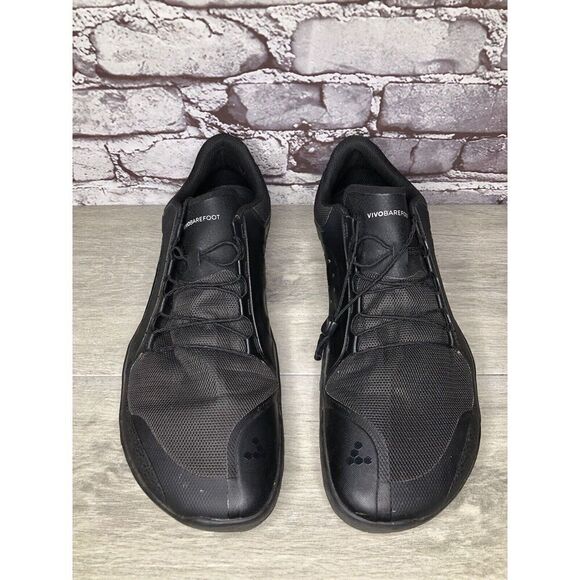 Vivobarefoot Primus Trail Firm Ground Black Mesh Running Shoes Men Sz 47EU/13.5M - Picture 2 of 16